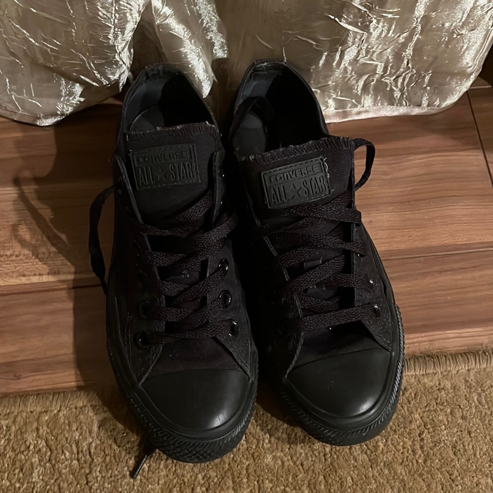 All Black unisex converses